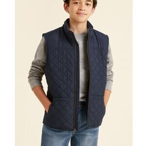 J. Crew Factory Crewcuts Navy Blue Boys Quilted Walker Vest
